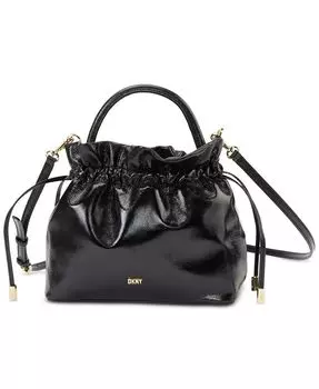 Маленькая сумка через плечо Feven на шнурке DKNY, черный