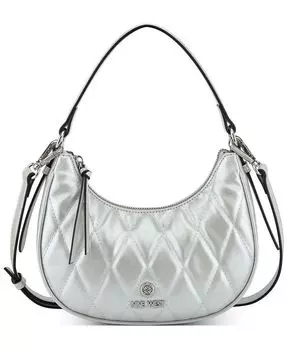Маленькая сумка через плечо Gibson Hobo Nine West, серебро