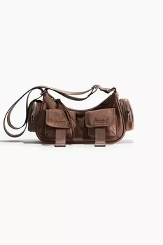 Маленькая сумка через плечо H&M, коричневый