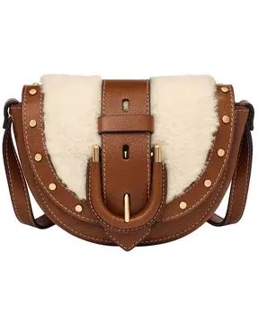 Маленькая сумка через плечо Harwell с клапаном Fossil, тан/бежевый