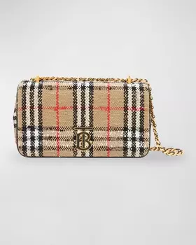 Маленькая сумка через плечо из букле в винтажную клетку Lola Burberry
