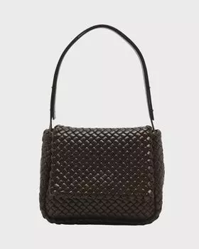 Маленькая сумка через плечо из булыжника Bottega Veneta, цвет Light Brown Gold