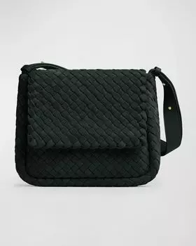 Маленькая сумка через плечо из булыжника Bottega Veneta, цвет Inkwell Gold