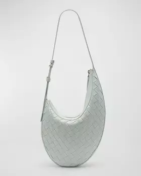 Маленькая сумка через плечо из кожи Intrecciato Drop Bottega Veneta