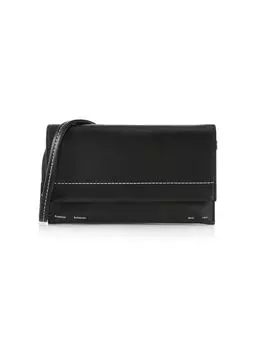 Маленькая сумка через плечо из кожи с клапаном гармошкой Proenza Schouler White Label, черный
