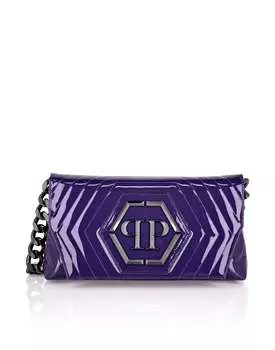 Маленькая сумка через плечо из лакированной кожи Stones Philipp Plein, фиолетовый