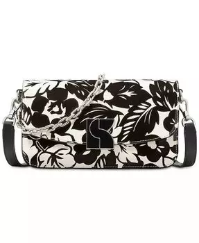 Маленькая сумка через плечо из лакированной кожи Dakota Tropical Foliage Kate Spade New York, черный