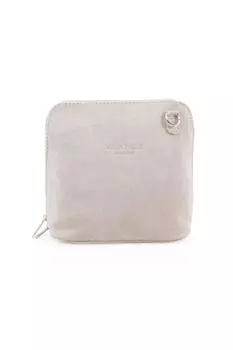 Маленькая сумка через плечо из натуральной итальянской замши на молнии Kitise, розовый