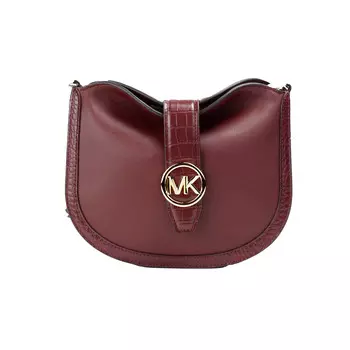 Маленькая сумка через плечо из темной вишневой кожи, с складкой Michael Kors