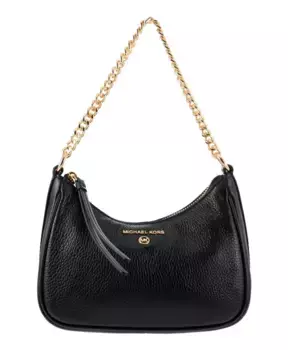 Маленькая сумка через плечо из зерненой кожи с ремешком цепочкой. Michael Kors, черный