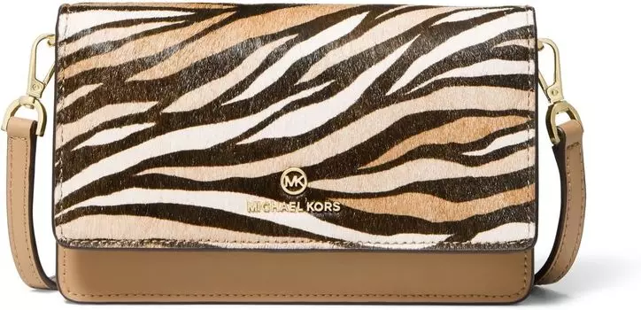 Маленькая сумка через плечо Jet Set Charm для телефона MICHAEL Michael Kors, цвет Camel Multi
