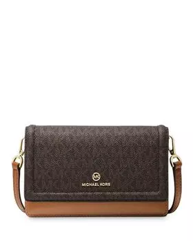 Маленькая сумка через плечо Jet Set Charm для телефона Michael Kors, цвет Brown