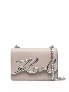 Маленькая сумка через плечо K/Signature KARL LAGERFELD, серый