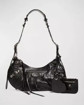 Маленькая сумка через плечо Le Cagole Balenciaga, цвет 1000 Black