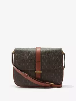 Маленькая сумка через плечо le monogramme из холщовой ткани с покрытием Saint Laurent, коричневый