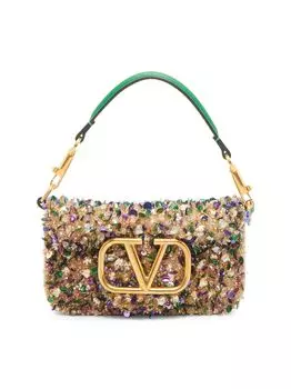 Маленькая сумка через плечо Loco с украшением Valentino Garavani, разноцветный