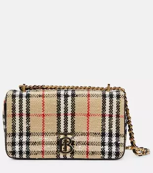 Маленькая сумка через плечо Lola в клетку Burberry, разноцветный