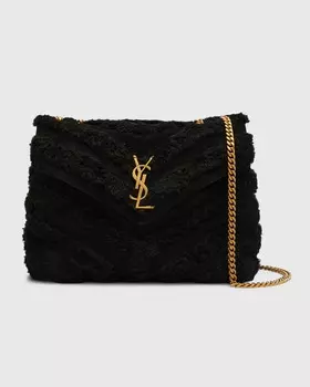 Маленькая сумка через плечо Loulou YSL из овчины Saint Laurent