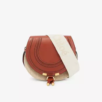 Маленькая сумка через плечо Marcie из хлопковой смеси Chloe, коричневый