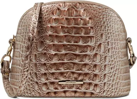 Маленькая сумка через плечо Melbourne Джорджина Brahmin, цвет Silver Lining