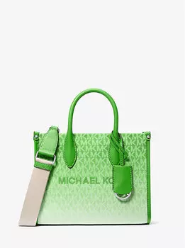 Маленькая сумка через плечо Mirella с фирменным логотипом и эффектом омбре Michael Kors, зеленый