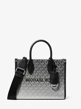 Маленькая сумка через плечо Mirella с фирменным логотипом и эффектом омбре Michael Kors, черный
