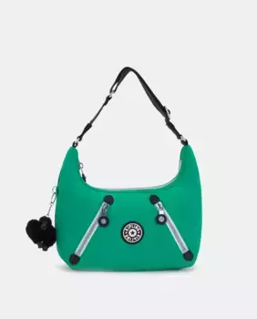 Маленькая сумка через плечо на молнии Kipling, зеленый