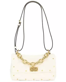 Маленькая сумка через плечо Rockstud Spike Valentino Garavani, цвет Ivory