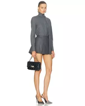 Маленькая сумка через плечо Rockstud Spike Valentino Garavani, цвет Nero