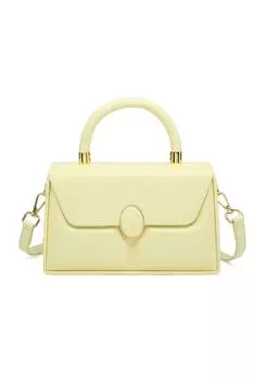 Маленькая сумка через плечо с круглой ручкой и клапаном на кнопке Kitise, желтый