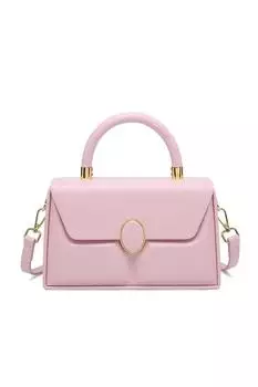 Маленькая сумка через плечо с круглой ручкой и клапаном на кнопке Kitise, розовый