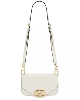 Маленькая сумка через плечо с логотипом 1 Valentino Garavani, цвет Ivory