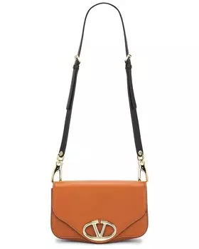 Маленькая сумка через плечо с логотипом 1 Valentino Garavani, цвет Naturale Tan & Nero