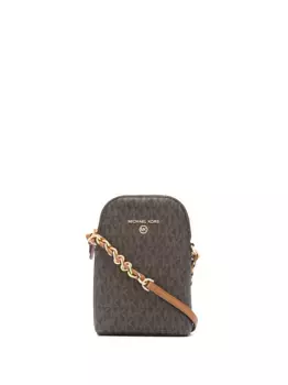 Маленькая сумка через плечо с логотипом MICHAEL KORS, коричневый
