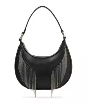 Маленькая сумка через плечо с металлическими кисточками Kazar Studio, черный