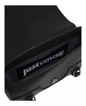 Маленькая сумка через плечо с монохромным логотипом Just Cavalli, черный