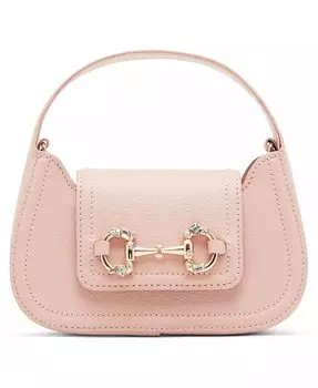 Маленькая сумка через плечо с верхней ручкой Crystal Horsebit Anne Klein, розовый