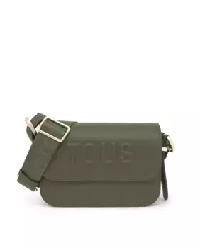Маленькая сумка через плечо с застежкой-застежкой и клапаном Tous, цвет Kaki