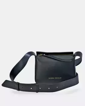 Маленькая сумка через плечо Sandra Fleckled из черной кожи Sandra Freckled, черный