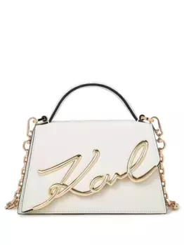 Маленькая сумка через плечо Signature KARL LAGERFELD, белый