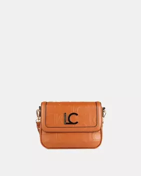 Маленькая сумка через плечо светло-коричневого цвета с логотипами и клапаном Lola Casademunt, коричневый