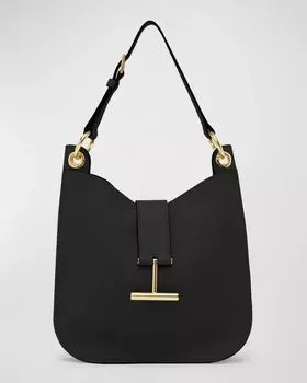 Маленькая сумка через плечо Tara Hobo из зерненой кожи TOM FORD, цвет Black