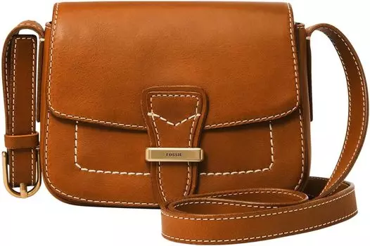Маленькая сумка через плечо Tremont с клапаном Fossil, цвет Cognac