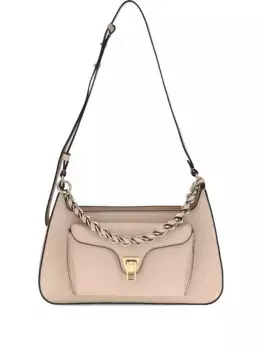 Маленькая сумка через плечо, украшенная цепочкой Coccinelle, нейтральный
