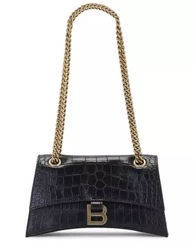 Маленькая сумка Crush Chain Balenciaga, черный