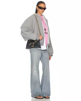 Маленькая сумка Crush Chain Balenciaga, черный