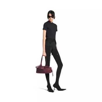 Маленькая сумка для боулинга Carrie BALENCIAGA, темно-бордовый