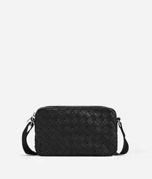 Маленькая сумка для фотокамеры Intrecciato Bottega Veneta, черный