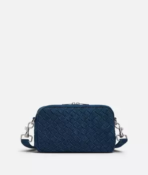Маленькая сумка для фотокамеры Intreccio Bottega Veneta, индиго