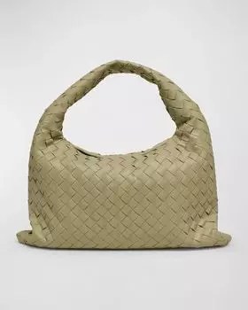 Маленькая сумка для хмеля Bottega Veneta, цвет Travertine-Muse